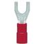 Fork crimp cable shoe, insulated, red, 0.5-1.0mmý, M5 thumbnail 1