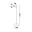 Touch Dimmable Sandy Black Aluminium & Steel  LED 9 Watt 220-240 Volt 717Lm  3000K IP20  L: 30 W: 30 H: 131 cm thumbnail 2