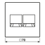 Centre plate for MJ f. 2 sockets AL1969-2WED thumbnail 2