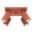 CEILING LAMP WITH FOUR SPOTLIGHTS ON A SQUARE RED CARBON ROSETTLE 4XGU10 thumbnail 2