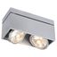 KARDAMOD SURFACE SQUARE ES111 DOUBLE, max. 2x75W, silver thumbnail 1