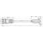 pre-assembled connecting cable;Eca;Plug/open-ended;red thumbnail 3