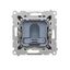 Double socket with earthing and shutters, Inox, metallized, 16A thumbnail 2