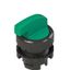 Illuminated long handle selector, 3 positions green with marking thumbnail 1