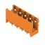 PCB plug-in connector, male header, open side, THT solder connection, 5.08 mm, Number of poles: 5, 180°, Solder pin length (l): 3.2 mm, tinned, orange, Box thumbnail 2