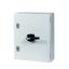 DMV-400/3/SE5/P-G Switch-disconnector, DMV, 400 A, 3 pole, STOP function, with grey knob, in steel enclosure, 11 mm connection bore thumbnail 1