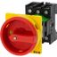 P1-32/V/SVB Main switch, P1, 32 A, rear mounting, 3 pole, Emergency switching off function, With red rotary handle and yellow locking ring, Lockable in the 0 (Off thumbnail 5