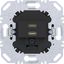 USB charging socket, 2 x USB C (20W), midnight black matt thumbnail 1