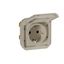 PLEXO GERMAN STANDARD SOCKET OUTLET - BEIGE - MECHANISM thumbnail 1