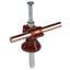 DEHNfix cond. holder Cu plastic brown f. Rd 6-10mm H 30mm w. impact do thumbnail 1